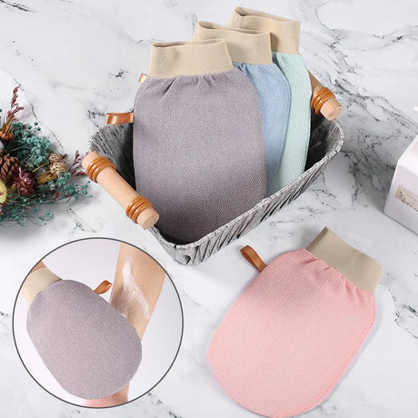 Upgrade Back Scrubbing Towel Dual Sided Durable Exfoliating Body Towel Back Strap Unisex Detox Mud Back Scrub Extended Bathing T