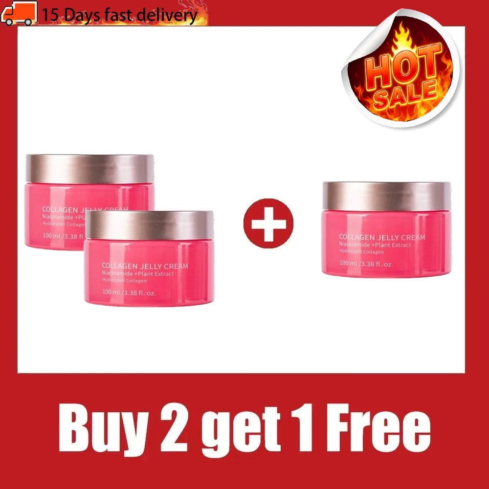 Collagen & Niacinamide Jelly Cream - Korean Moisturizer, Brightens, Minimizes Pores, 100g NEW 2026