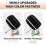 RS NAIL 5g Painting Gel Nail Polish Black White Nail Painting Art Gel Line Flower Drawing Gel Semi-solid UV LED Soak Off Varnish
