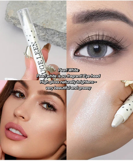 Glitter Eyeshadow High Gloss Pen Matte Diamond Highlighter Pen Waterproof Brighten Silkworm Makeup Pencil Shiny Eyelids Cosmetic