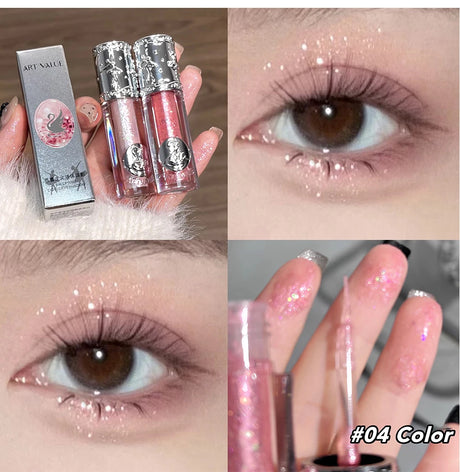 Liquid Eyeshadow Pearlescent Shimmer Silkworm Glitter Eyes Korean Makeup Fine Sparkling Eye Shadow Eyeliner Highlighter Cosmetic