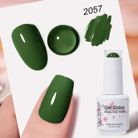Clou Beaute Grey Color Nail Gel Polish Full Coverage Nail Polish Dark Red Gel Lacquer Varnish Vernis Semi Permanent Nail Art