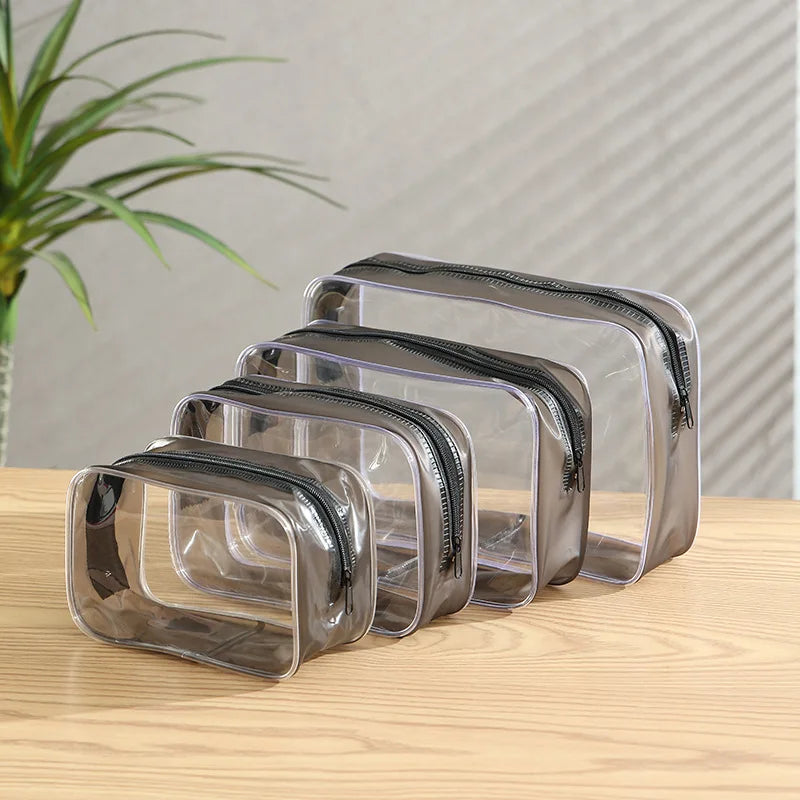 Clear Cosmetic Bag, Transparent Makeup Organizer Pouch for Toiletries, Portable Travel & Gift Storage ﻿