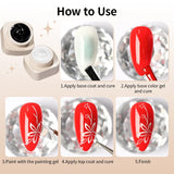 RS NAIL 5g Painting Gel Nail Polish Black White Nail Painting Art Gel Line Flower Drawing Gel Semi-solid UV LED Soak Off Varnish