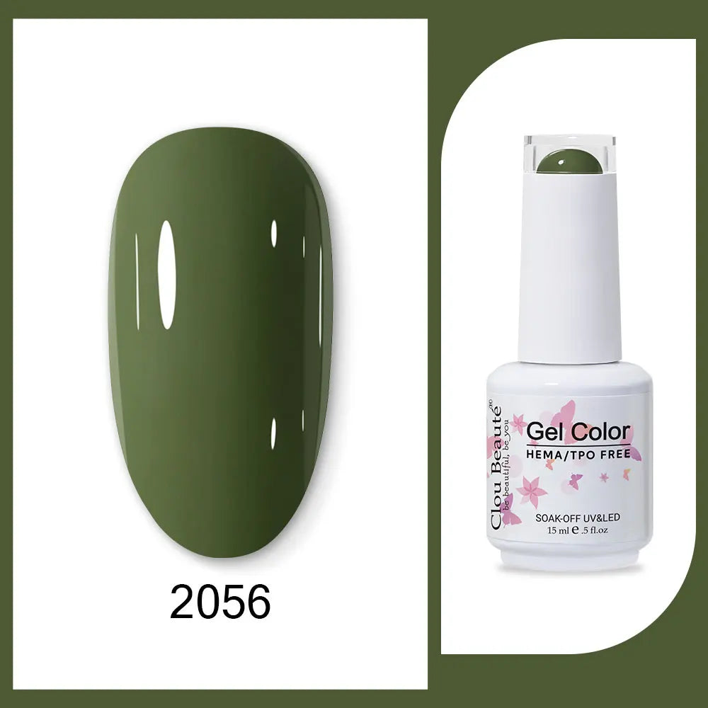 Clou Beaute Gel Color Hema TPO Free 15ml Gel Nail Varnish Soak Off UV Gel Polish Nail Art Manicure Lacquer Nail Art Jelly Gel