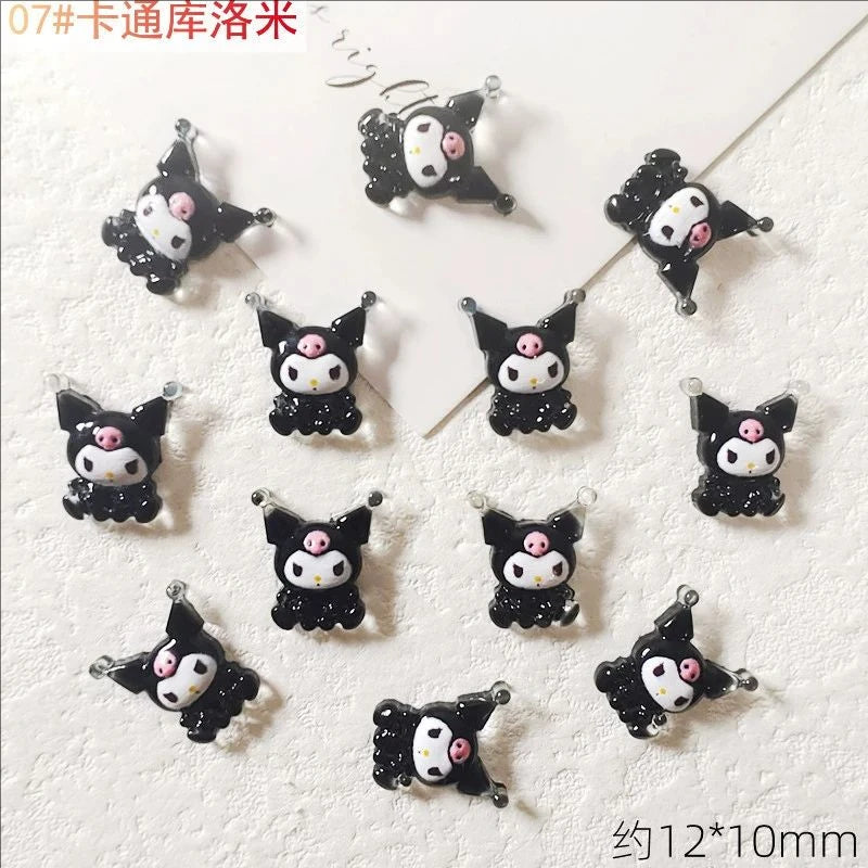 20Pcs Lovely Hello Kitty Cartoon Nail Accessories for Summer Fun Nail Charms Designed for Beautiful Girls