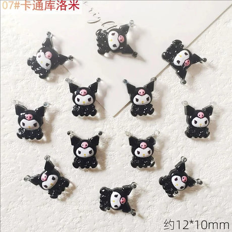 20Pcs Lovely Hello Kitty Cartoon Nail Accessories for Summer Fun Nail Charms Designed for Beautiful Girls