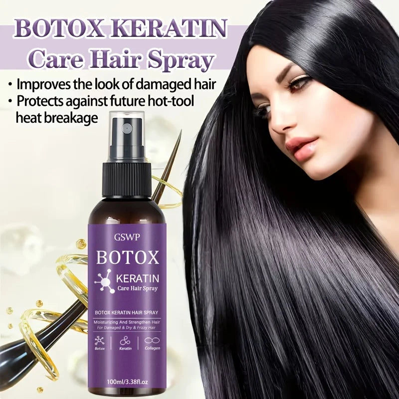 GSWP Botox Keratin Treatment Hair Spray, moisturizes and strengthens hair, reduces tangles, split ends, no need towash.100/200ml