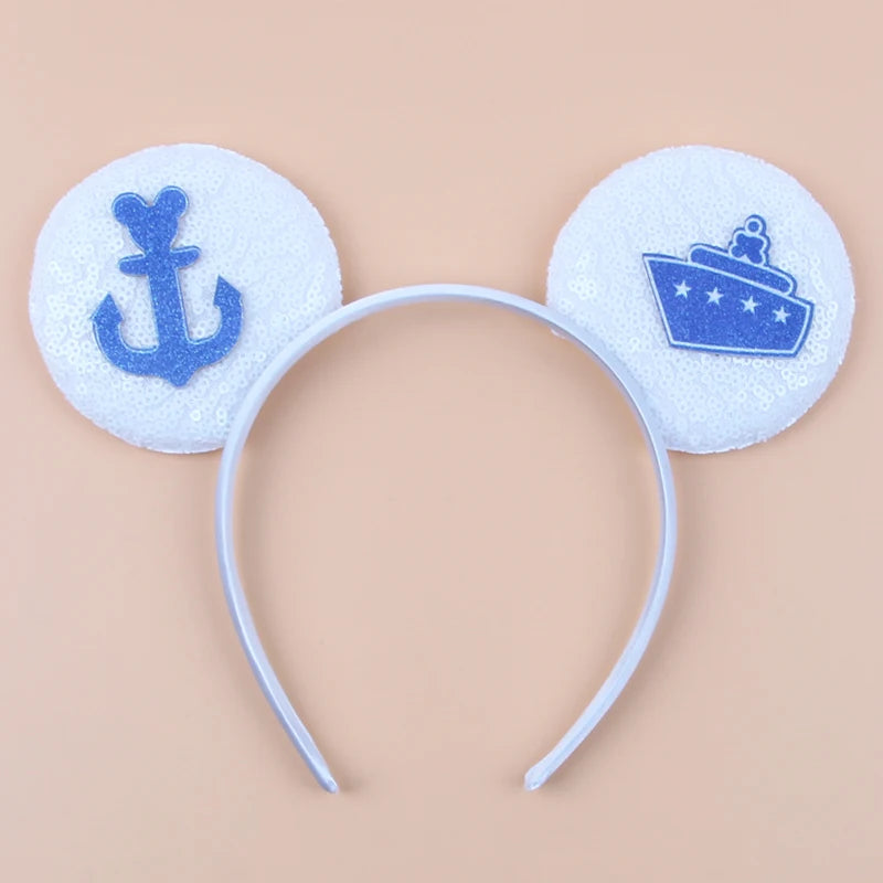 Newest Festival Party Cosplay Mouse Ears Headband 3.3" Ears Glitter Hairband Without Bow For Boys DIY Cartoon Hair Accessories