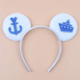 Newest Festival Party Cosplay Mouse Ears Headband 3.3" Ears Glitter Hairband Without Bow For Boys DIY Cartoon Hair Accessories
