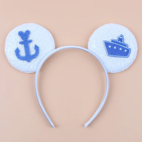 Newest Festival Party Cosplay Mouse Ears Headband 3.3" Ears Glitter Hairband Without Bow For Boys DIY Cartoon Hair Accessories