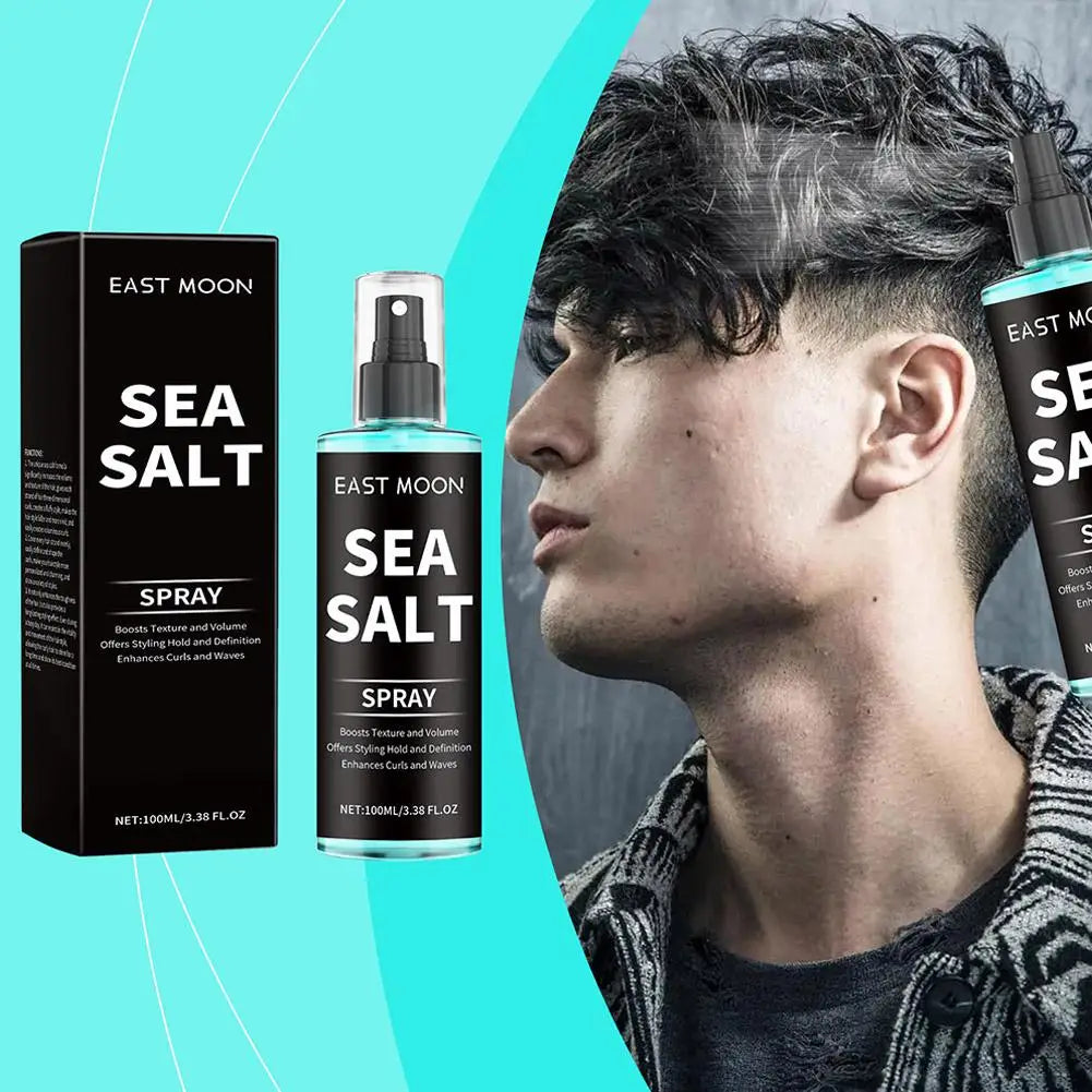 100ml Sea Salt Curling Spray for Hair,Natural Kelp & Red Algae Extract, Natural Texture & Volume, Creates Beachy Curls & Texture