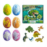 6PCS/SET Dinosaur Egg Adventure Bath Bomb Within Random Dinosaur Toy Moisturize, Stress Relief Cleasing Bathing Ball