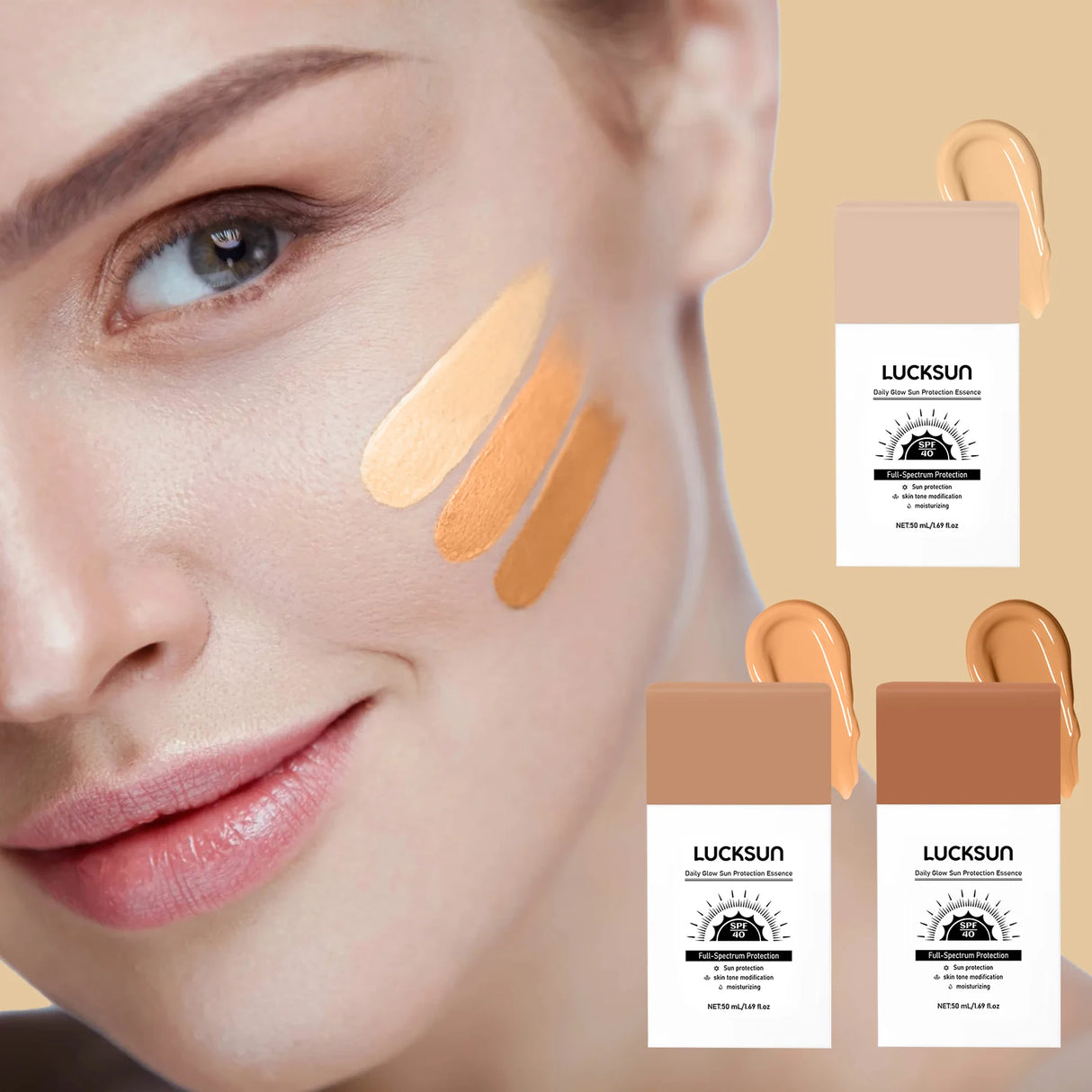 Liquid Foundation Cream Sunscreen High-coverage Moisturizing Oil-control Non-stick Sunscreen Waterproof Concealer Face Makeup