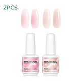 Nailpop 15ml Builder Gel Nail Polish for Nail Apex & Extension Strengthener Upgraded Soak Off UV Gel Rhinestone Glue 4 Colors