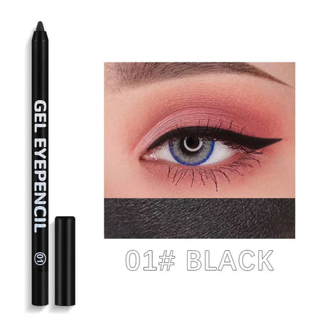 12 Colors Shine Pearlescent Eyeliner Pencil Waterproof Lasting Matte White Black Brown Smooth and Easy To Color Eyeliner Gel Pen