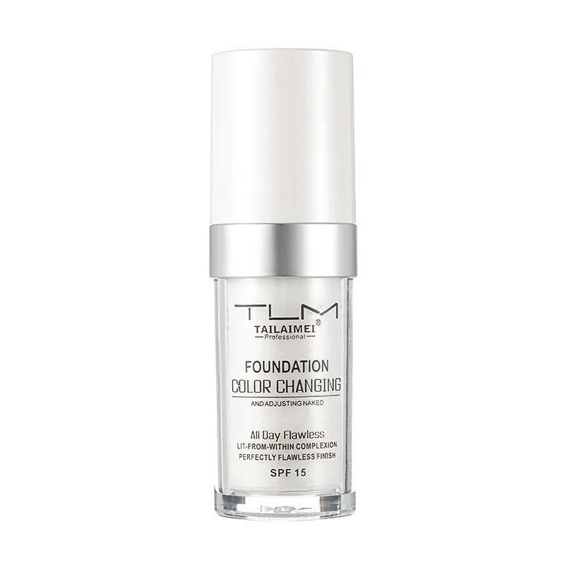 Warm Change liquid foundation sunscreen lasting oil control easy to apply makeup waterproof portable