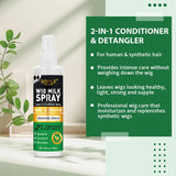 100ml Wig Milk Spray Moisturizing Care Spray for Wig Synthetic Hair Prevent Frizz Leave-in Conditioner for Wigs Smooth and Shine