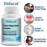 Triple Magnesium Complex Capsules, Supports Bone Strength, Muscle Relaxation, Cardiovascular Wellness and Night Sleep Quality