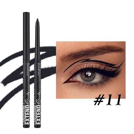 12-Color Fashion Eyeliner Pencil Smokey Punk Style Eye Liner Pen Long-lasting Waterproof Perform Stage Makeup Eyeshadow Stick