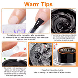 TWOING 8g Clear Solid Nail Tips Gel Long Lasting Strong Adhesion UV/LED Building Gel for Nails Home Salon Manicure DIY Design