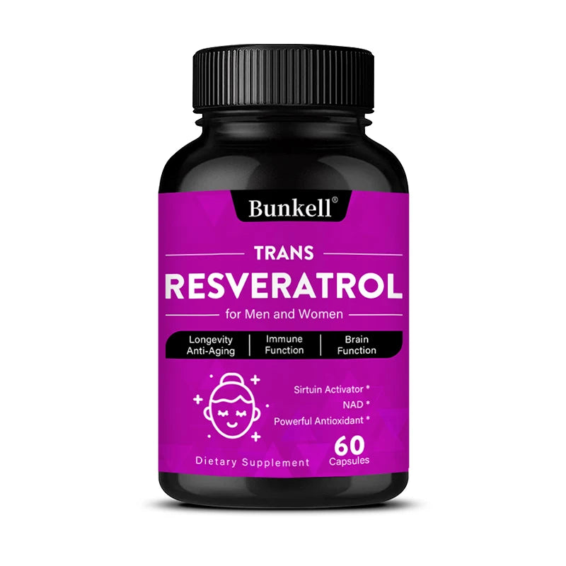 Resveratrol - Premium Antioxidant Supplement for Anti-Aging, Immune Support, Brain & Joint Health