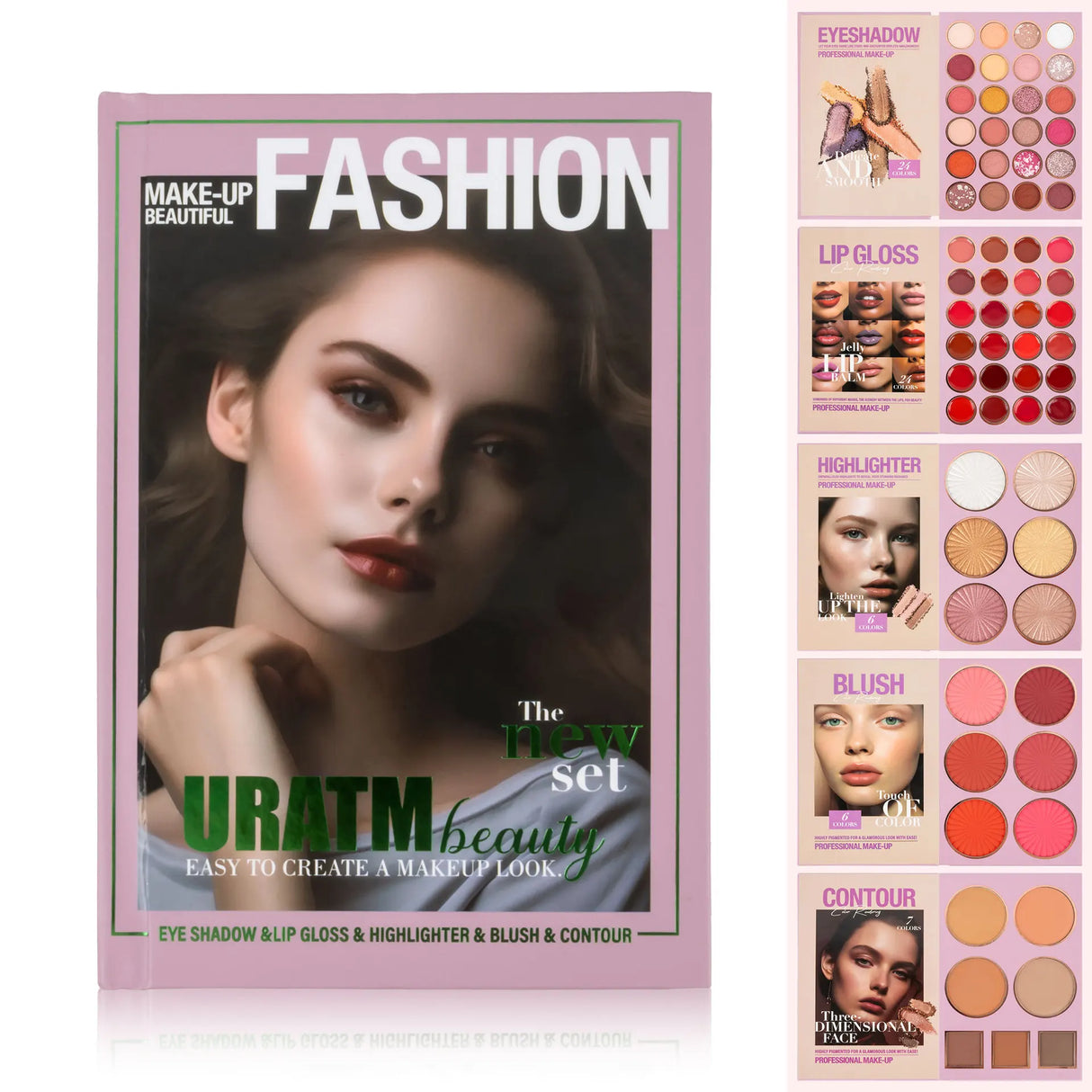 Eye Shadow Palette Five-page Flipbook Matte Pearlescent Lasting Non-smudge Multi-function Blush Contouring Highlighter Makeup