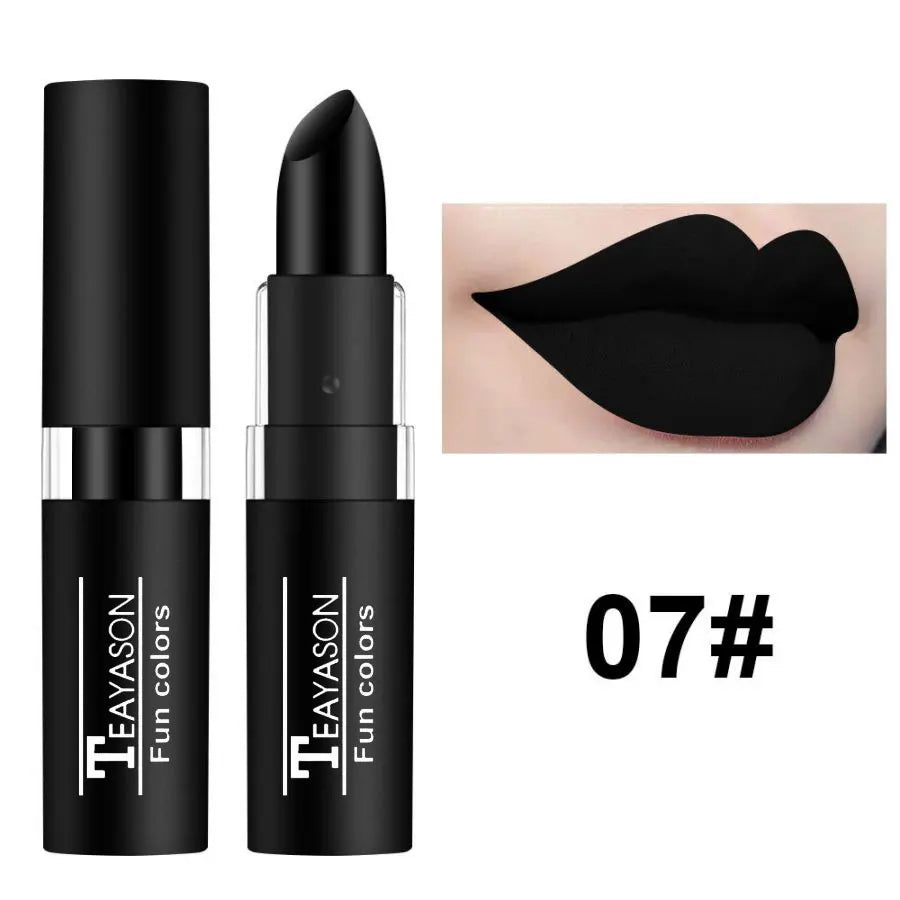 TEAYASON 12 Color Waterproof Lasting Sexy Red Lipstick Matte Lipstick Cosmetics Lip Gloss Waterproof Long-lasting
