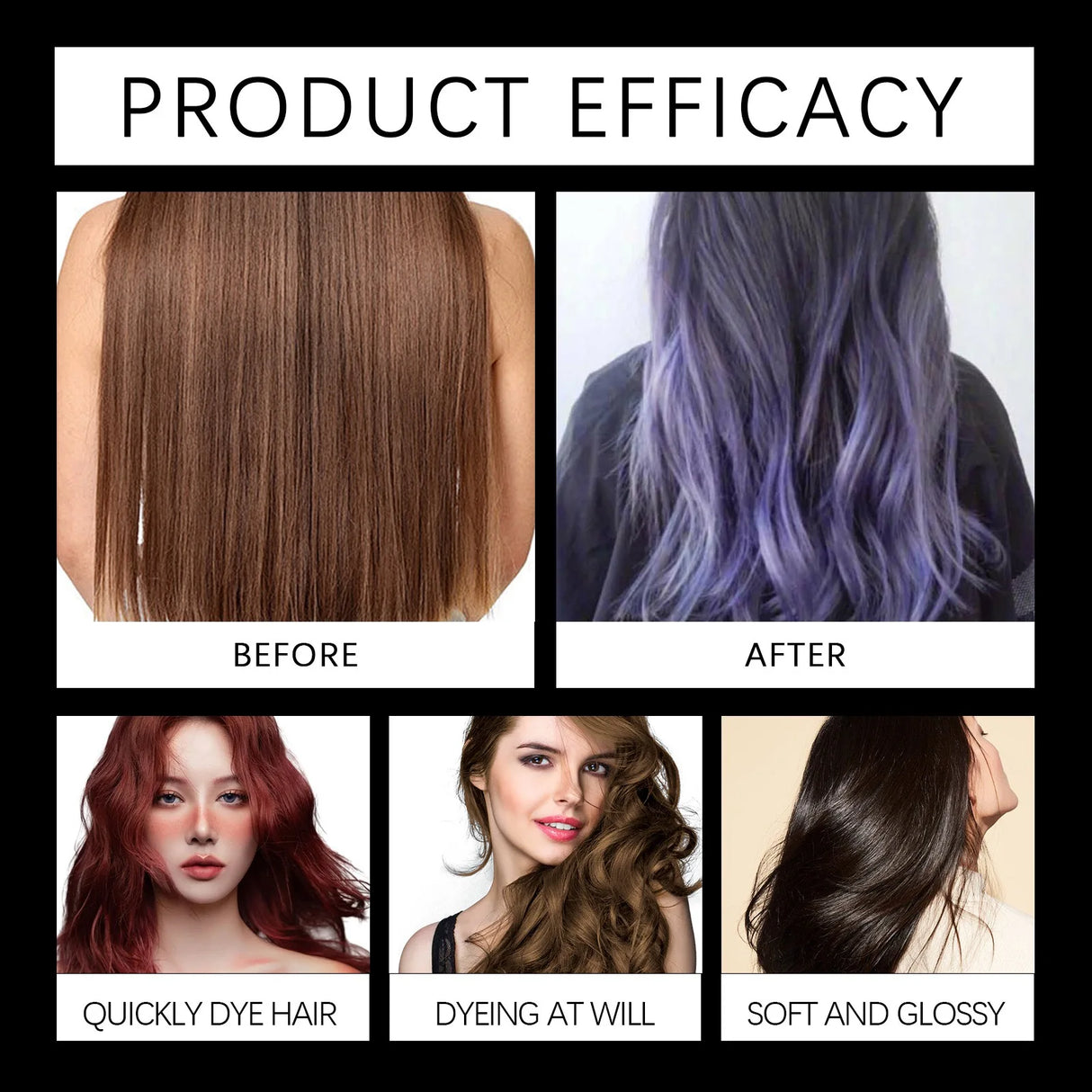 EELHOE Hair Dye Shampoo Nova Hair Instant Dye Shampoo Men Women Quick Easy Safe Hair Color Gray Hair  Coverage Nourish Scalp