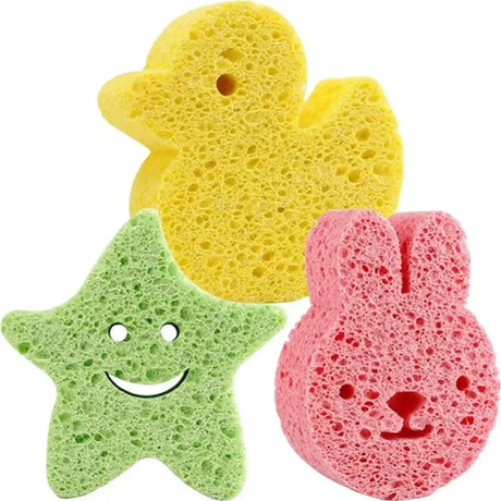 Children's Bath Sponge Sponges Body Wash Bathing Cute Frosted Wood Pulp Baby Shower Wood Pulp Cellulose Scrubber for Tools Bath