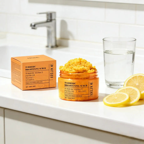 EELHOE Turmeric Scrub Lighten Skin Brightening Products Full Body Cleaning Dead Skin Remover Smooth Sea Salt Exfoliating Scrub