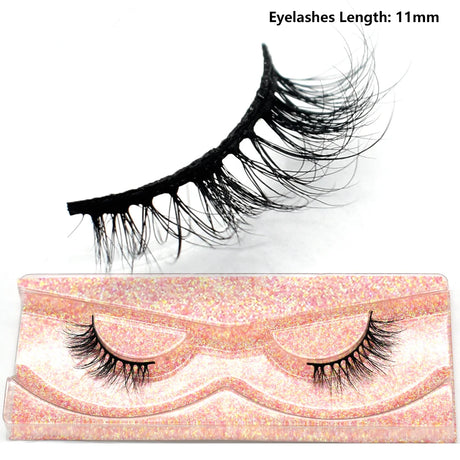 Half Lashes Mink Eyelashes Fluffy Soft False Eyelashes Wispy Cross Mink Eye Lashes Natural Short Mink Eyelash Extension Makeup