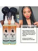 GZE Braid Oil for Natural Hair, Soothing Moisturizing Scalp with Coconut Oil, Promotes Healthier Edges & Shine for Braids, Locs