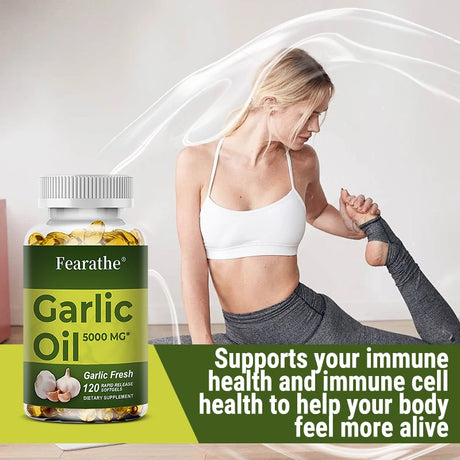Organic Garlic Extract Capsule for Cardiovascular Health Detox Support Immune Nutrition Supplement