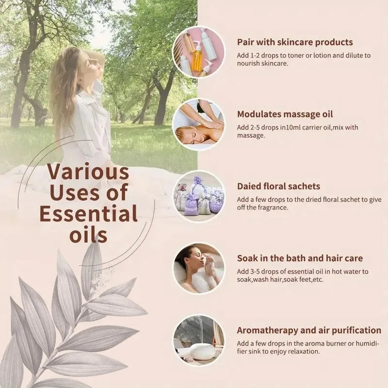 100ml Lavender Plant Essential Oil SPA Moisturizing Comfortable Calming Nourishing and Moisturizing Massage Essence No Additive
