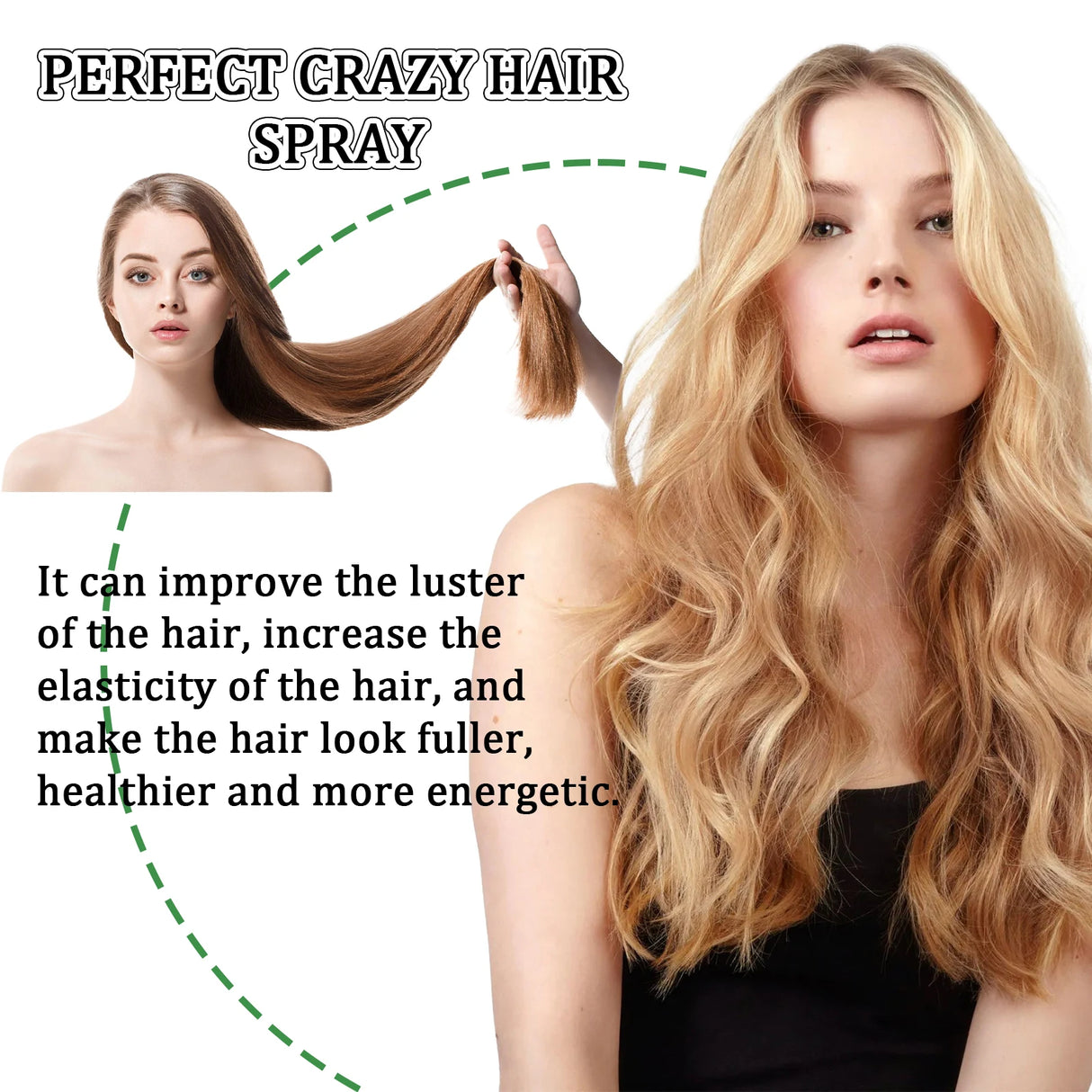 Eelhoe Hair Fluffy Styling Spray Hair Fluffy Lazy Degreasing Refreshing Durable Styling Deeply Nourish Hair Wash Free Spray