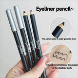 1/12Pc Waterproof Black Brown Eyeliner Pencils-Smudge-Proof Long-Lasting Beginner-Friendly Smooth High Pigmented Punk Eye Makeup