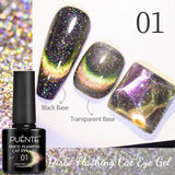 PUENTE 7.5ML Nude Shade Moonlight Cat Magnetic Gel Nail Polish Ultra-Bright Cat Eye Soak Off UV Semi-Permanent Varnish Manicure