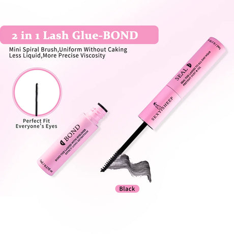 DIY eyelash extension set natural eyelash group set D curl single false eyelash group with bond and seal ,remover,tweezer