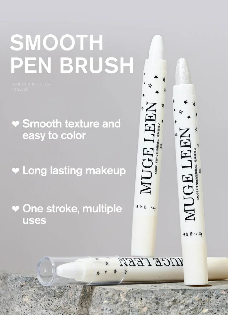 Glitter Eyeshadow High Gloss Pen Matte Diamond Highlighter Pen Waterproof Brighten Silkworm Makeup Pencil Shiny Eyelids Cosmetic