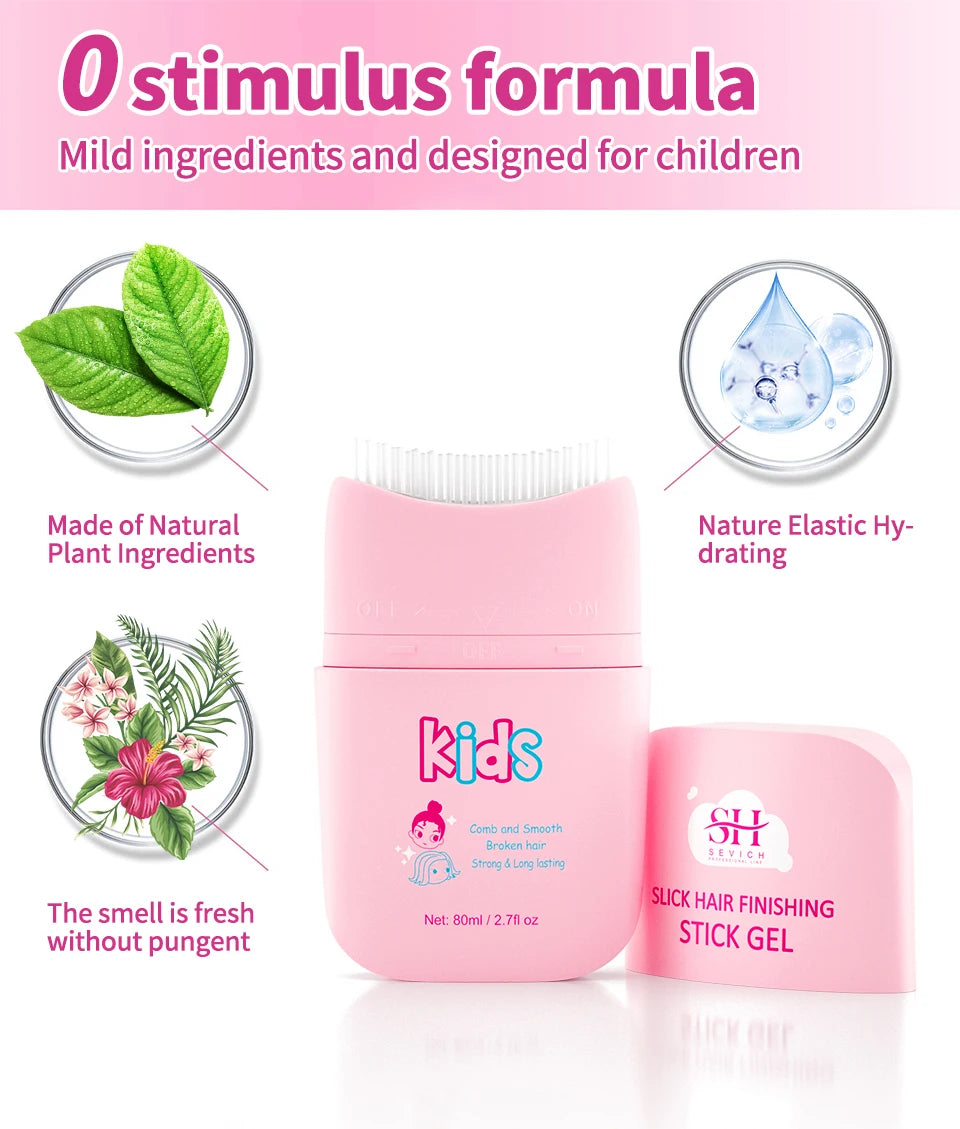 Sevich Broken Hair Finishing Cream Children Edge Control Wax Anti Frizz Hair Pomade Gel for Little Girl Non-Greasy Styling Cream