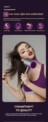 New High-Speed Hair Dryer High-Power Negative Ion Cold And Hot Ultra Silent  Professional Hair Dryer For Home Hair Salons