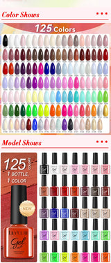 LILYCUTE 6Pcs/set 7ml Coffee Series Gel Nail Polish Kit 125 Colors Manicure Semi Permanent Soak Off UV Nail Art Gel Varnish