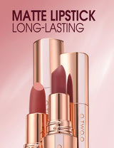 O.TWO.O Matte Lipstick Lip Tint 8 Colors Waterproof Long Lasting Non-stick Cup Sexy Highly Pigmented Velvet Lip Sticks Lip Stain