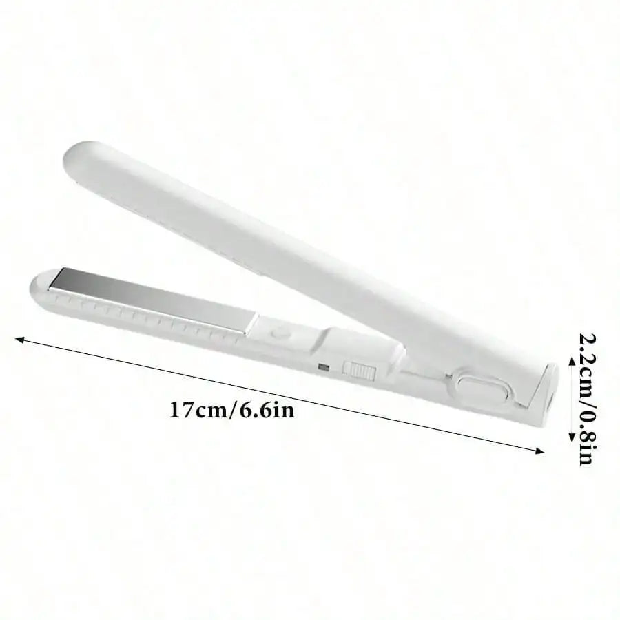 Small Flat Irons For Short Hair - Hair Curling Iron, Cordless Hair Straightener | USB Charging 2-Into-1 Curling Wand & Flat Iron Hair Styling Tool For Women Girls Travel Home