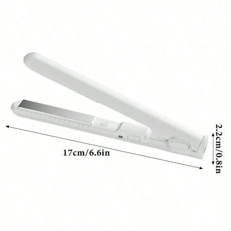 Small Flat Irons For Short Hair - Hair Curling Iron, Cordless Hair Straightener | USB Charging 2-Into-1 Curling Wand & Flat Iron Hair Styling Tool For Women Girls Travel Home