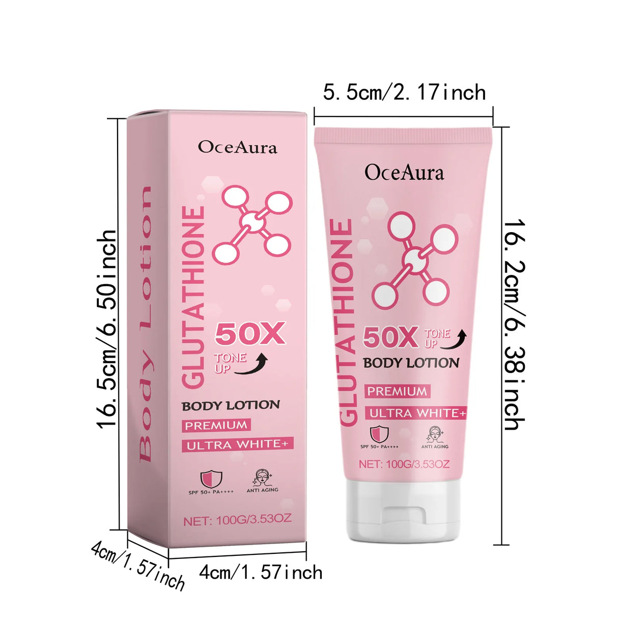 Glutathione Niacinamide Body Lotion Skin Brightening Hydrate Revitalize Even Skin Tone Whitening Face Bleaching Lightening Care