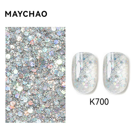 MAYCHAO Cat Eye Magnetic Gel Nail Polish Glitter Effect Semi Permanent Soak Off UV Gel Varnish Manicure For Nail Art