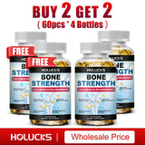 Bone Strength Supplement Capsules with Calcium Magnesium Vitamin D3 K2 Zinc & B12, Bone & Muscle Support - High Absorption