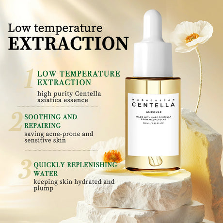 Centella Asiatica Soothing Serum 55ml - Madagascar Formula Calms Sensitive Skin, Supports Acne Care & Deeply Moisturizes.